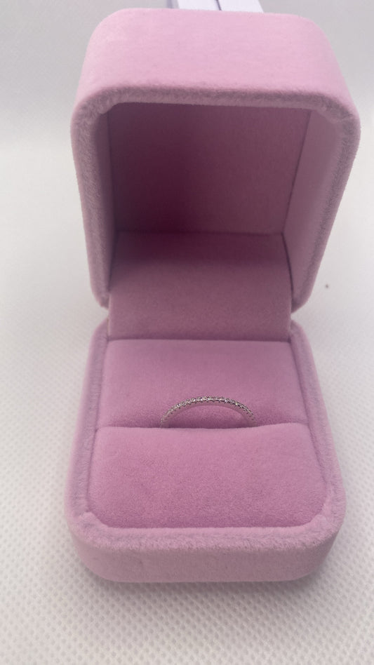 Fine Baby Pink Cz Ring