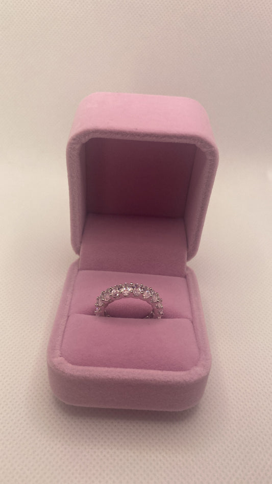 Pink Eternity Cz Ring