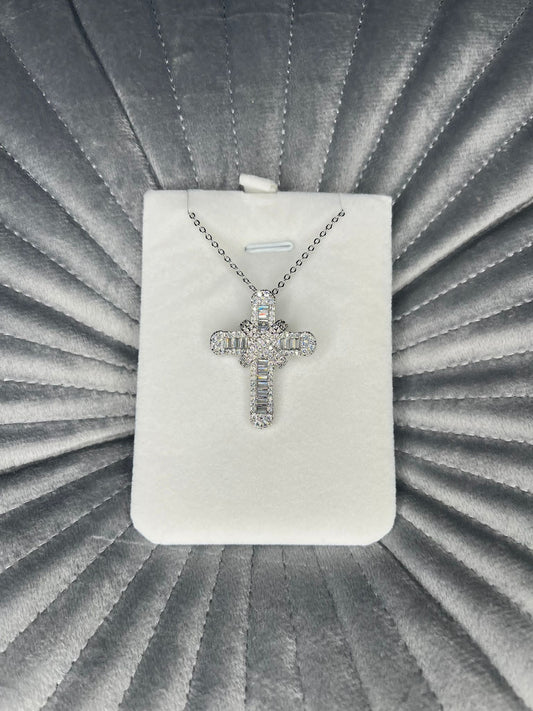 Large Eternity Cross Necklace