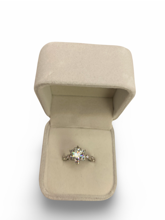 1ct Moissanite Snowflake Ring