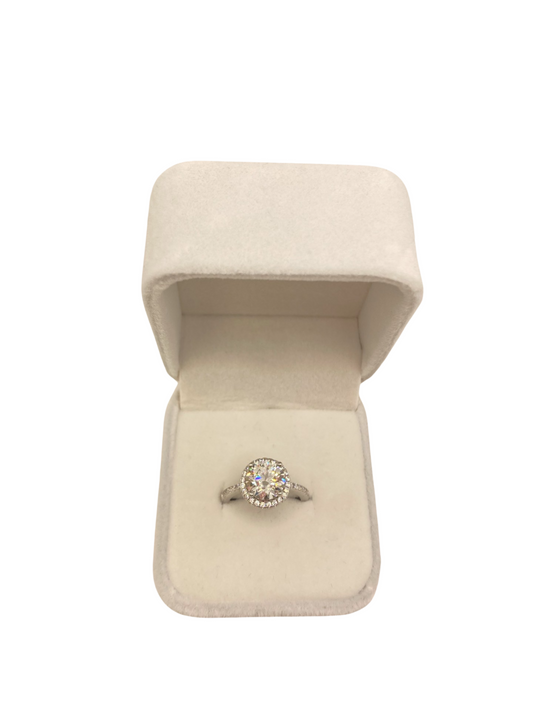 2ct Moissanite Halo Ring