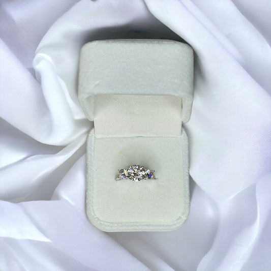 3 Stone Moissanite Ring